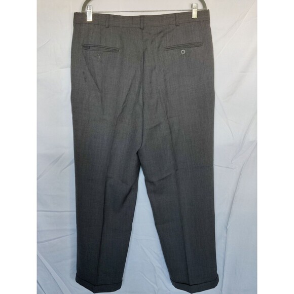 Slates Dress Pants Slacks 36x32 Relaxed Fit Men's 36 X 29 Gray - Picture 3 of 4